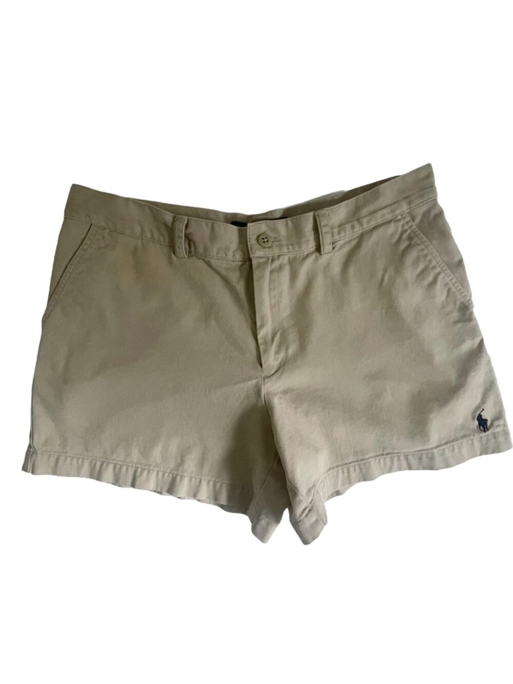 Ralph Lauren Sport Khaki Chino Shorts Size 8 Beige Cotton
